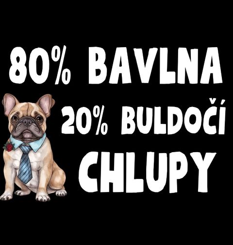 Obrázek produktu Pánské tričko 80 % Bavlna, 20 % Buldočí Chlupy