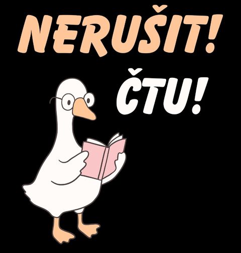 Obrázek produktu Dámské tričko Husa Čtenářka Nerušit, čtu!