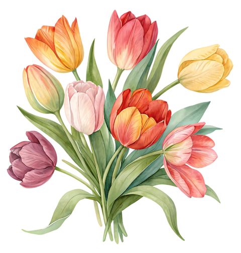 Obrázek produktu Pánské tričko Barevné Tulipány