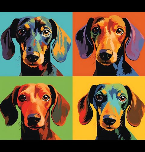 Obrázek produktu Dámské tričko Pop-art Jezevčík