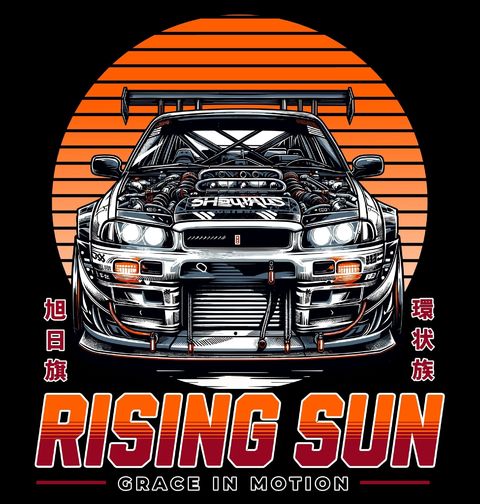 Obrázek produktu Pánská mikina Drift Auto Vycházejícího Slunce Rising Sun