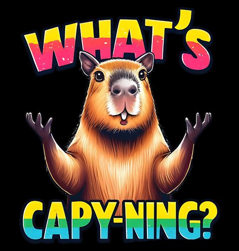 Obrázek produktu Pánské tričko Kapybara What’s Capy-ning?