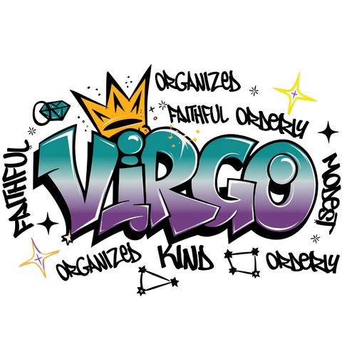 Obrázek produktu Dámské tričko Horoskop Panna Virgo Graffiti