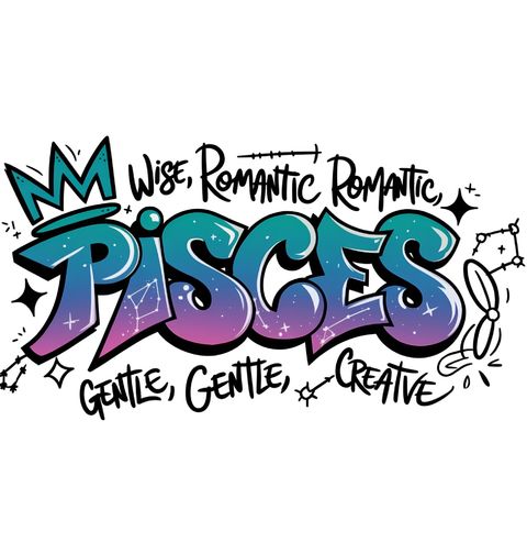 Obrázek produktu Pánské tričko Horoskop Ryby Pisces Graffiti