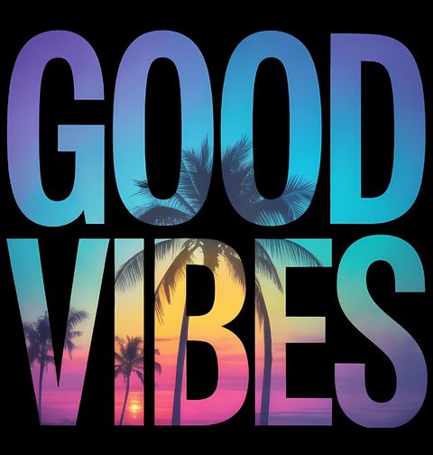 Obrázek produktu Pánské tričko Letní Palmy na Pláži Good Vibes