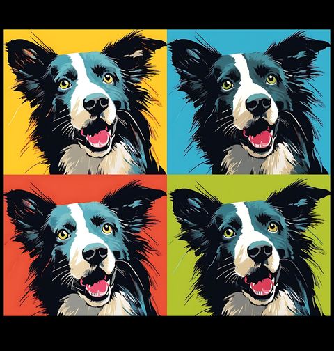 Obrázek produktu Pánská mikina Pop-art Border kolie
