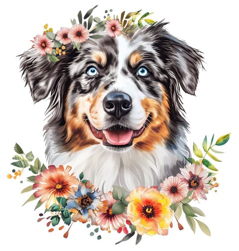Obrázek produktu Pánské tričko Australský ovčák Blue merle