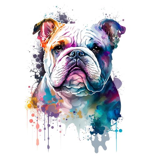 Obrázek produktu Pánské tričko Barevný Anglický buldok English Bulldog