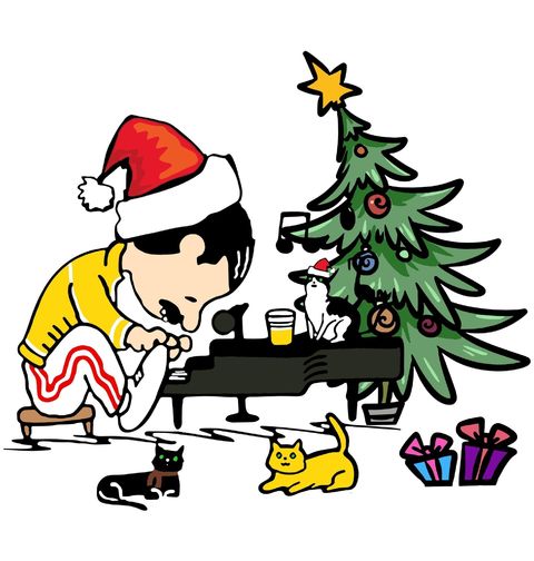 Obrázek produktu Dámské tričko Vánoční Snoopy Freddie Mercury