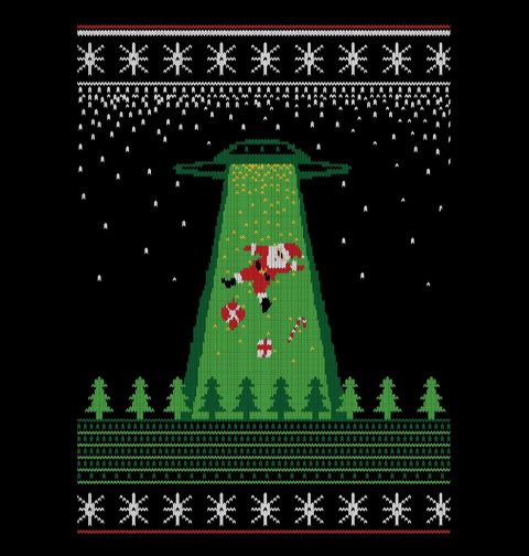 Obrázek produktu Pánské tričko Únos Santy Clause UFO Ugly Sweater