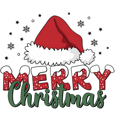 Obrázek produktu Dámské tričko Santova čepice Merry Christmas