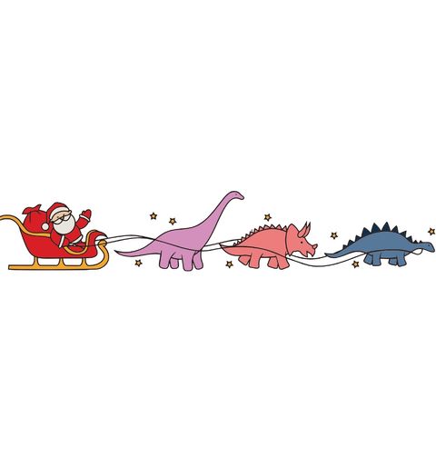 Obrázek produktu Dámské tričko Santa a Dinosauří Spřežení