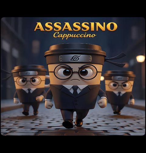 Obrázek produktu Pánské tričko Ninjové Cappuccino assassíni