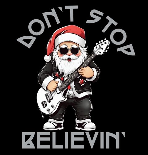 Obrázek produktu Pánská mikina Rockový Santa Nepřestávej věřit