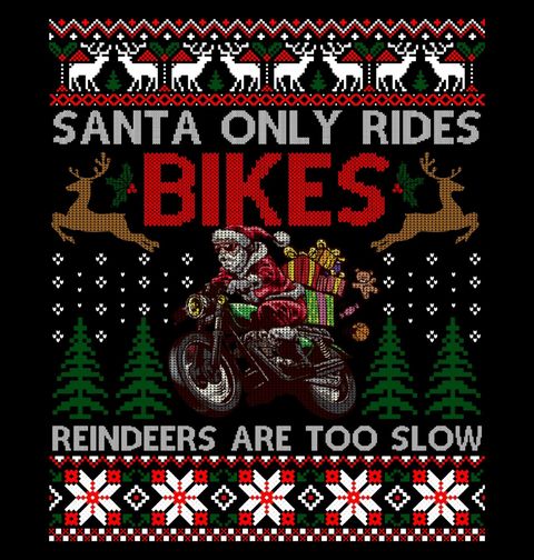 Obrázek produktu Dámské tričko Santa na Motorce