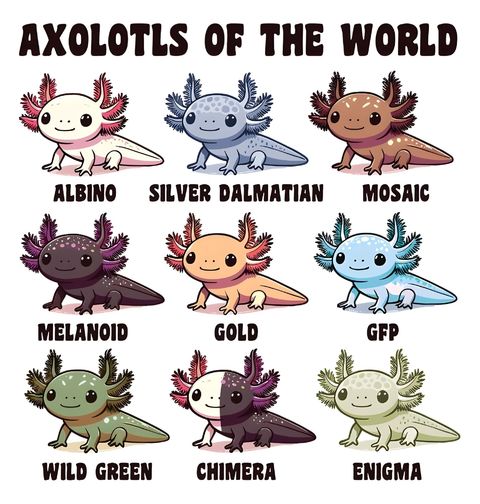 Obrázek produktu Dámské tričko Axolotlové z celého světa