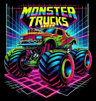 Obrázek 2 produktu Dámské tričko Neon Monster Truck