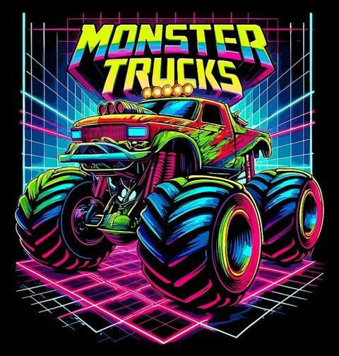 Obrázek produktu Dámské tričko Neon Monster Truck