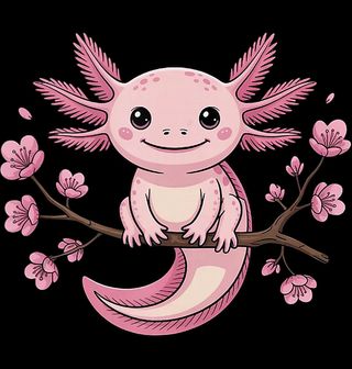 Obrázek 2 produktu Pánské tričko Axolotl na Větvi Sakury