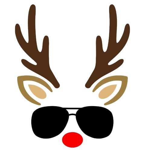 Obrázek produktu Pánské tričko Vánoční Sob Rudolf s Brýlemi