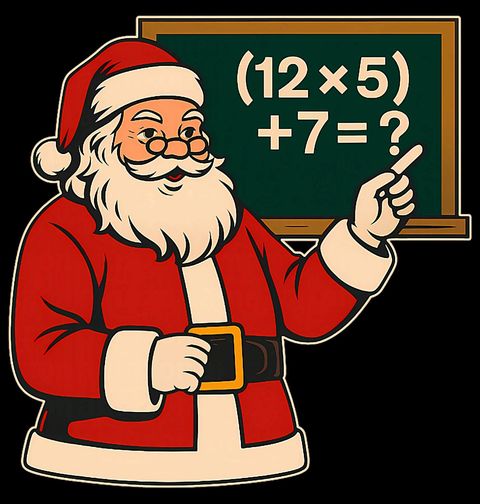 Obrázek produktu Dámské tričko Santa Učitel Matematiky