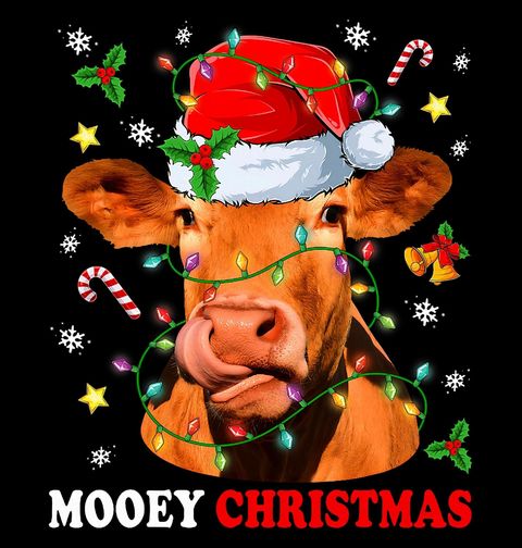 Obrázek produktu Pánské tričko Vánoční Kráva Mooey Christmas
