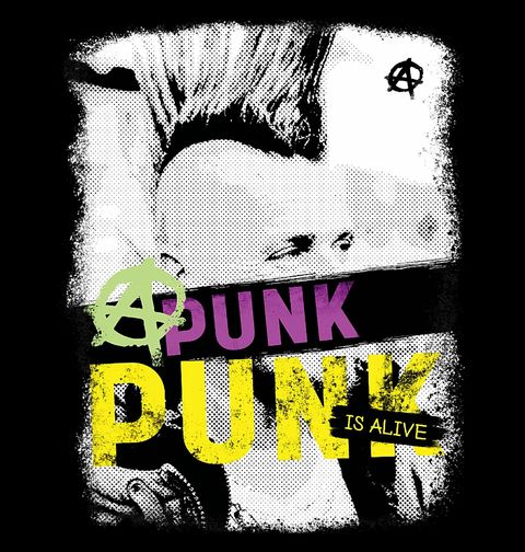 Obrázek produktu Dámské tričko Punk Žije Punk Is Alive