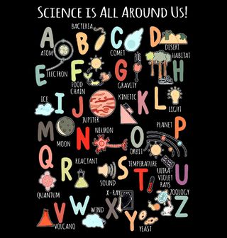 Obrázek 2 produktu Dětské tričko Vědecká abeceda Science Is All Around Us!