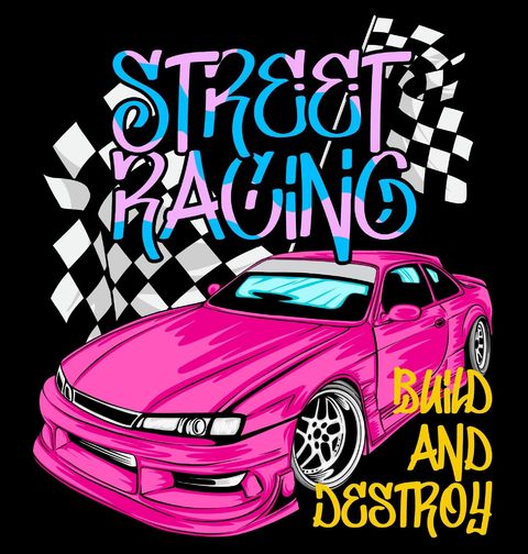 Obrázek produktu Pánské tričko Pouliční Závodění Street Racing