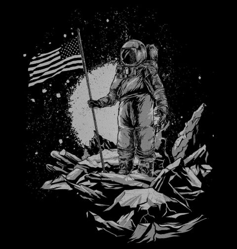Obrázek produktu Dámské tričko Astronaut První krok na Měsíci