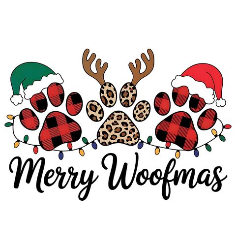 Obrázek produktu Dětské tričko Vánoční Tlapky Merry Woofmas