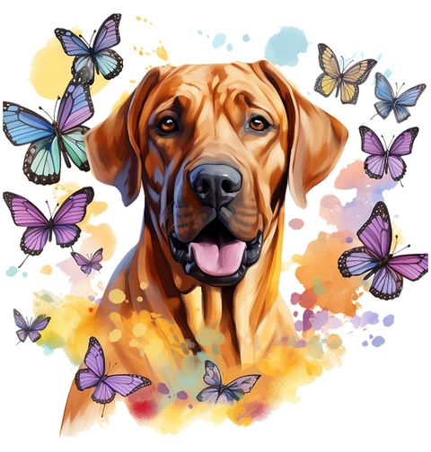 Obrázek produktu Dámské tričko Rhodéský ridgeback v Motýlí Zahradě