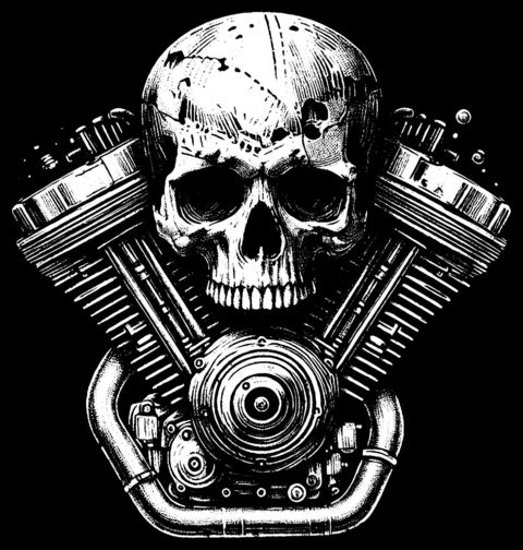 Obrázek produktu Pánské tričko Dvouválcový Motor Smrti V-Twin Engine