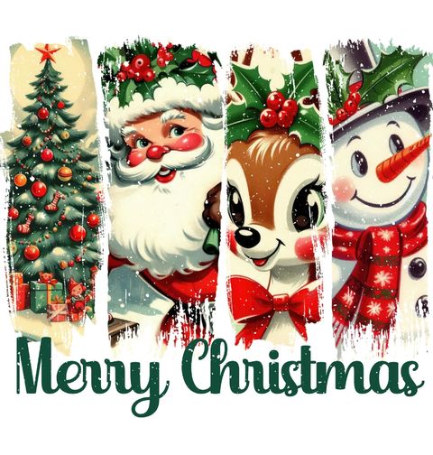 Obrázek produktu Dětské tričko Vintage Vánoce Merry Christmas