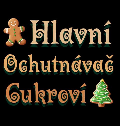 Obrázek produktu Pánské tričko Hlavní Ochutnávač Cukroví