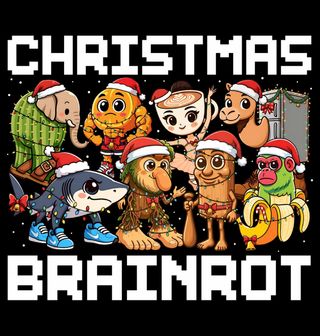 Obrázek 2 produktu Pánské tričko Vánoční Brainrot Postavičky