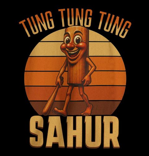 Obrázek produktu Pánská mikina Retro Tung Tung Tung Sahur