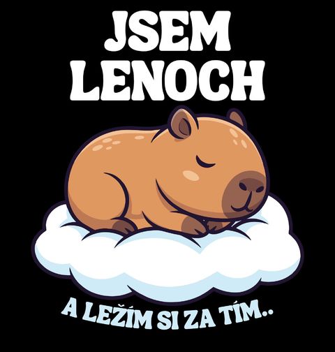 Obrázek produktu Pánské tričko Jsem lenoch a ležím si za tím..