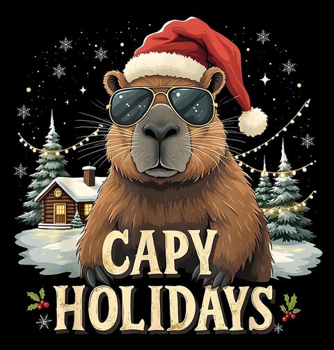 Obrázek produktu Dětské tričko Santa Kapybara Capy Holidays