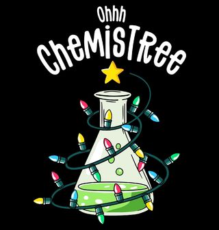Obrázek 2 produktu Dámské tričko Vánoční Laboratorní Baňka Ohhh ChemisTree