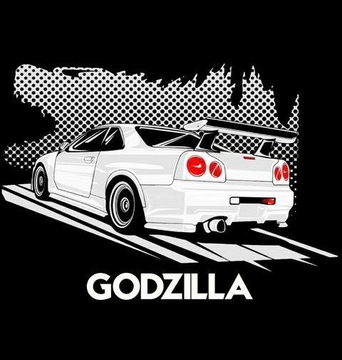 Obrázek produktu Pánské tričko Nissan Skyline Godzilla JDM