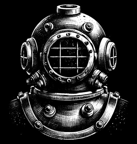 Obrázek produktu Pánská mikina Historický Hlubokomořský Skafandr Mark V Diving Helmet