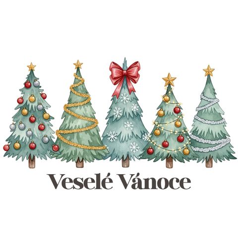 Obrázek produktu Pánské tričko Vánoční Les Veselé Vánoce