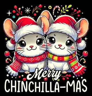 Obrázek 2 produktu Dámské tričko Vánoční Činčila Merry Chinchilla-mas