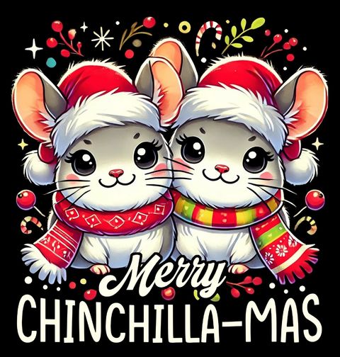 Obrázek produktu Dětské tričko Vánoční Činčila Merry Chinchilla-mas