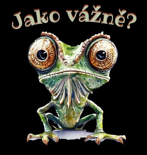 Obrázek produktu Pánské tričko Překvapený Chameleon Jako vážně?