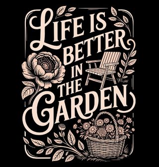 Obrázek 2 produktu Dámské tričko Život je lepší na zahradě Life is better in the garden