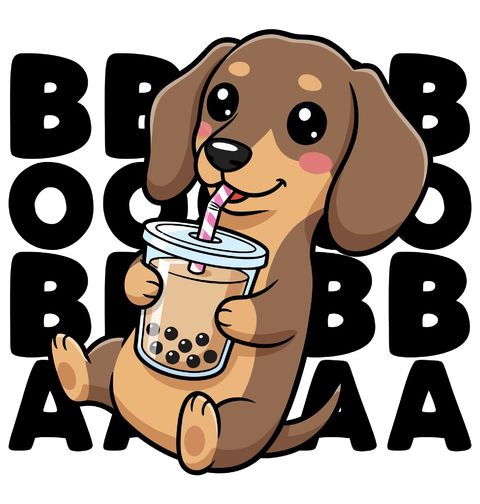 Obrázek produktu Pánské tričko Jezevčík s Bubble Tea BOBA
