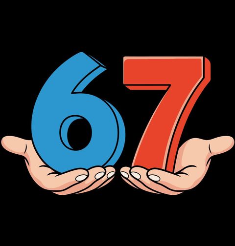 Obrázek produktu Dětské tričko Meme 67 na Dlani Six Seven
