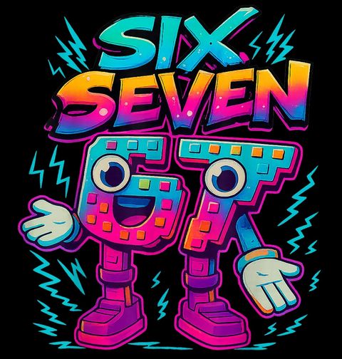 Obrázek produktu Dámské tričko Neonové Graffiti 67 Six Seven